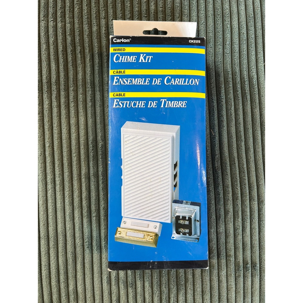 Carlon CK225 Wired Chime Kit‎ New in Box Includes Lighted Button and Transformer